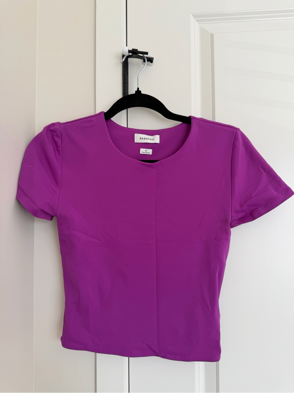 Babaton Vibrant Purple Short Sleeve Contour Tee